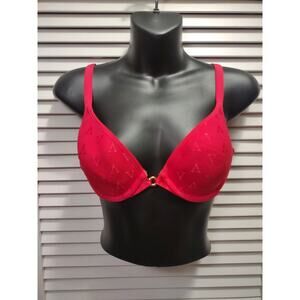 Victoria's Secret Red Lightly Lined Underwire "V" T-Shirt Bra Women's Size 36B